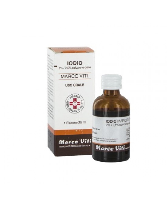 IODIO OS SOLUZ MV*25ML 2%+2,5% - Farmacia Dott. Pasquale Russo