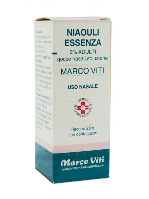 NIAOULI ESSENZA MV*2% GTT 20G - Farmacia Dott. Pasquale Russo