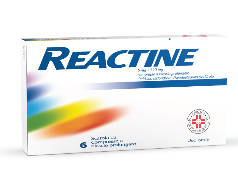 REACTINE*6CPR 5MG+120MG RP - Farmacia Dott. Pasquale Russo