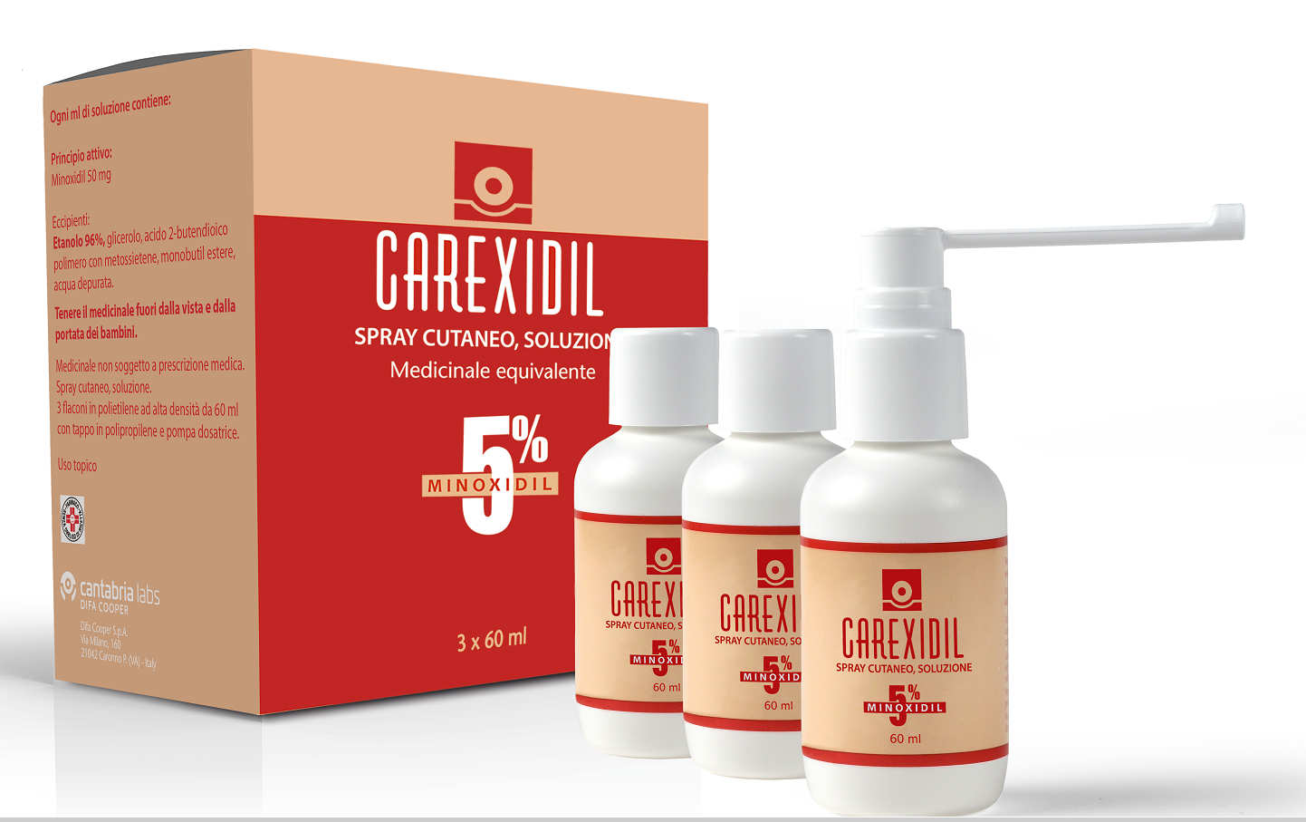 CAREXIDIL*3FL SOLUZ CUT 60ML5% - Farmacia Dott. Pasquale Russo