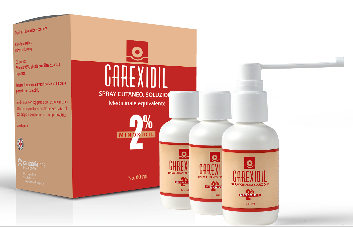 CAREXIDIL*3FL SOLUZ CUT 60ML2% - Farmacia Dott. Pasquale Russo