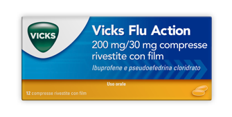 VICKS FLU ACTION*12CPR200+30MG - Farmacia Dott. Pasquale Russo