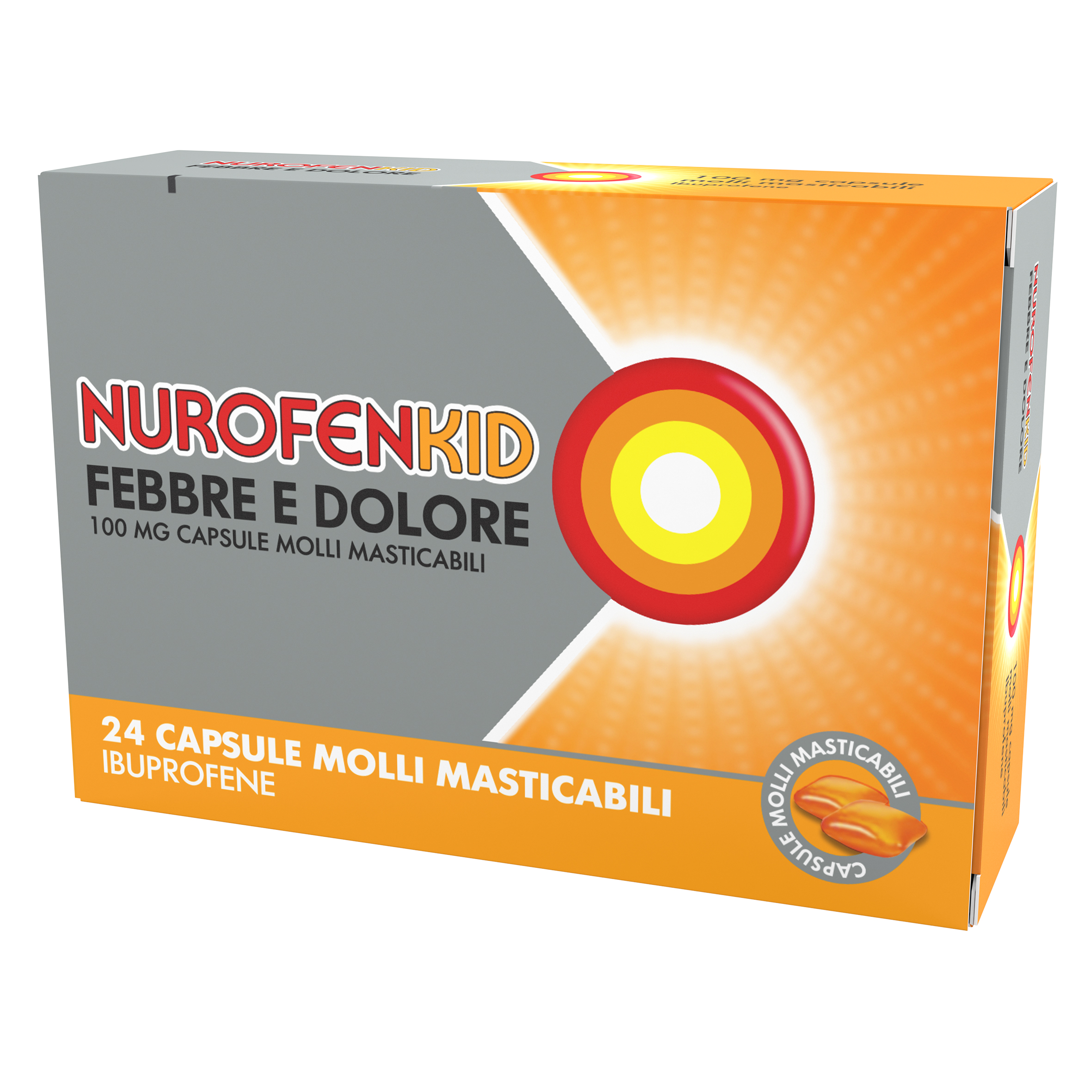 NUROFENKID FEBBRE D*24CPS100MG - Farmacia Dott. Pasquale Russo