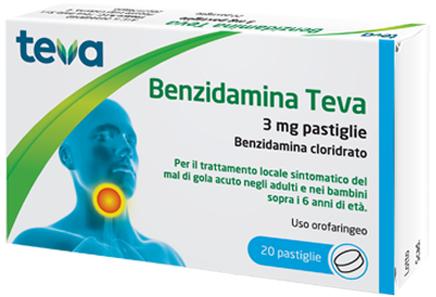 BENZIDAMINA TEVA*20PASTL 3MG - Farmacia Dott. Pasquale Russo