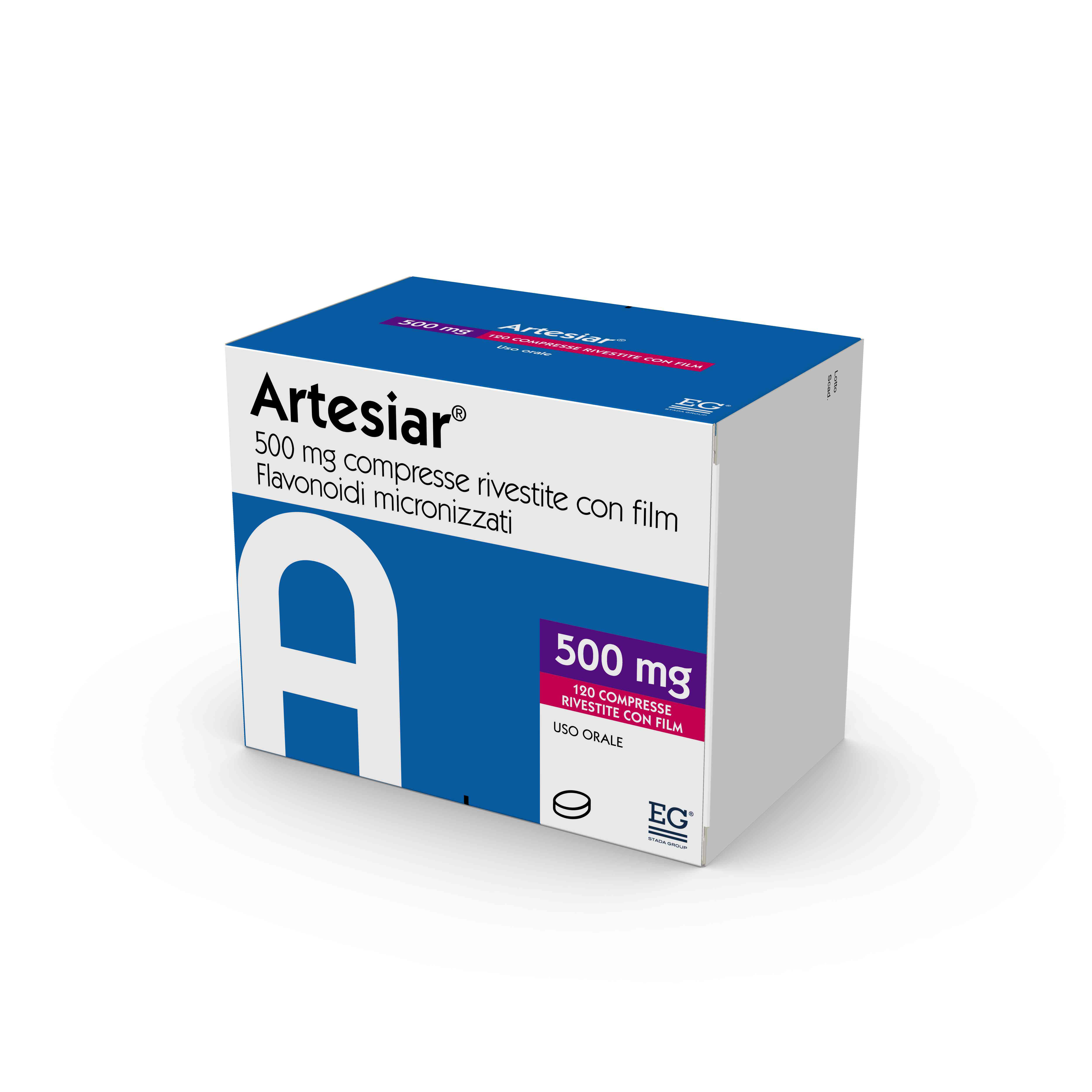 ARTESIAR*120CPR RIV 500MG - Farmacia Dott. Pasquale Russo