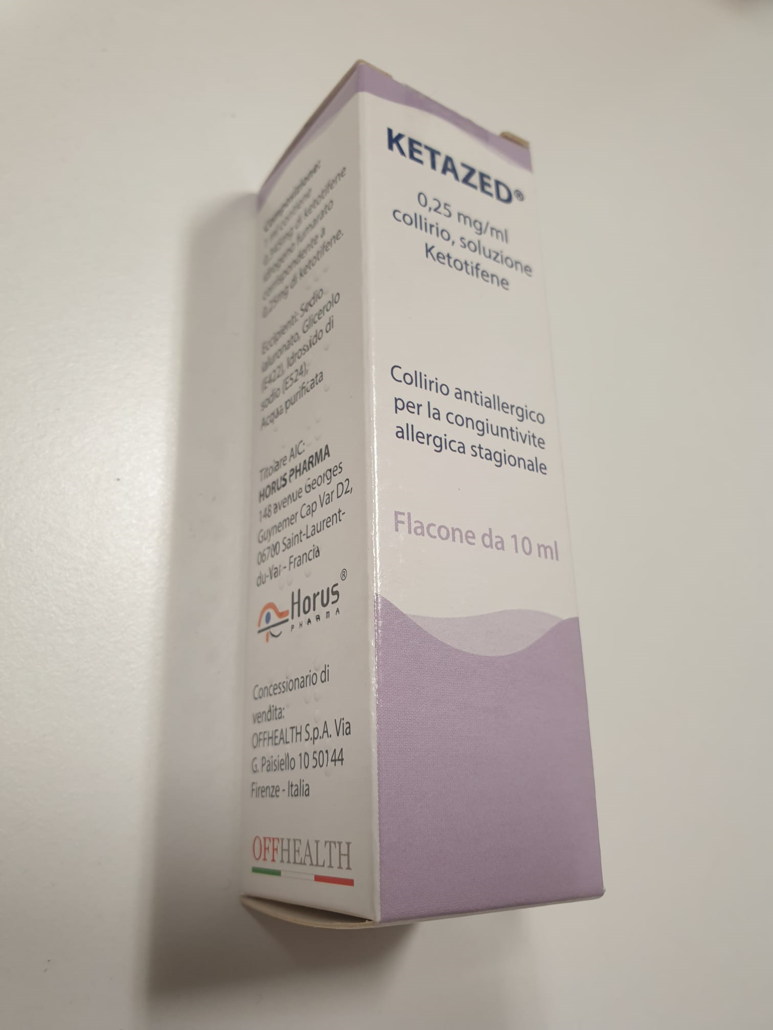 KETAZED*COLL 1FL 10ML0,25MG/ML - Farmacia Dott. Pasquale Russo