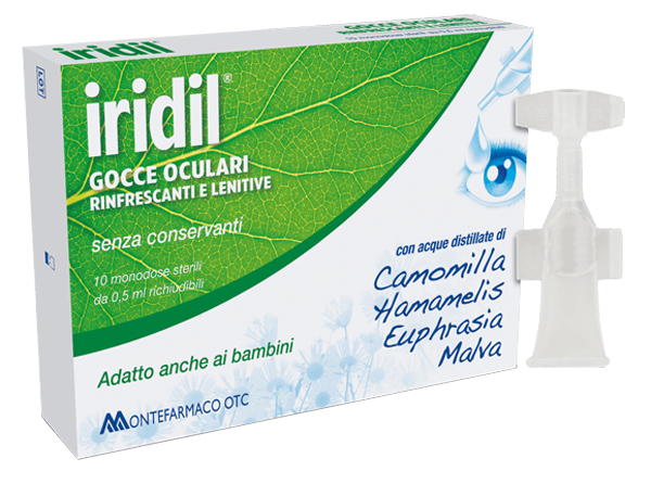 GOCCE OCULARI IRIDIL 10 AMPOLLE MONODOSE RICHIUDIBILI 0,5 ML - Farmacia Dott. Pasquale Russo