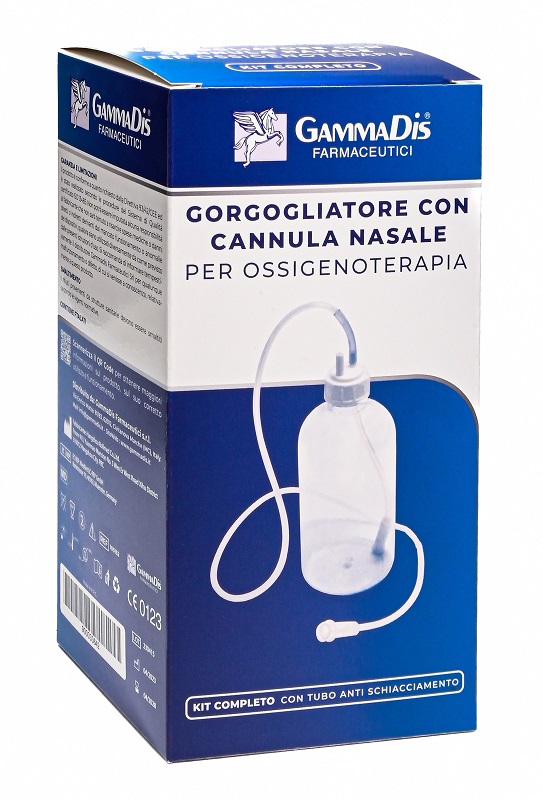 GORGOGLIATORE PER OSSIGENOTERAPIA CON OCCHIALE + CANNULA NASALE GAMMADIS - Farmacia Dott. Pasquale Russo