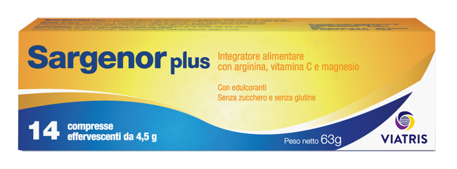 SARGENOR PLUS 14 COMPRESSE EFFERVESCENTI DA 4,5 G - Farmacia Dott. Pasquale Russo