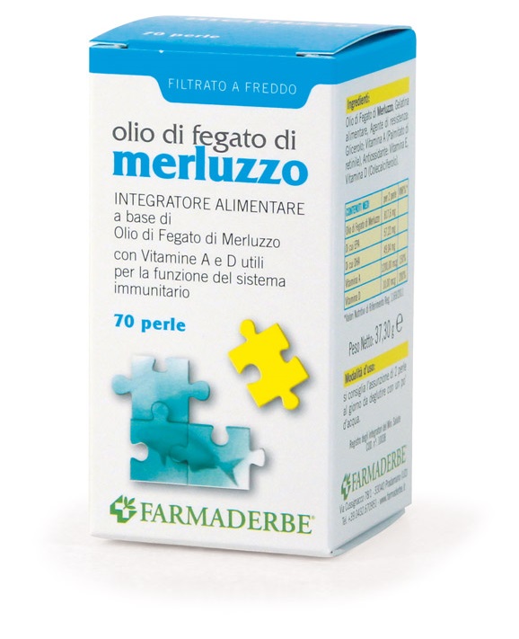 OLIO DI FEGATO DI MERLUZZO 200 PERLE - Farmacia Dott. Pasquale Russo