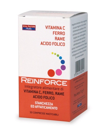 REINFORCE FERRO + RAME + VITAMINA C 30 COMPRESSE MASTICABILI - Farmacia Dott. Pasquale Russo