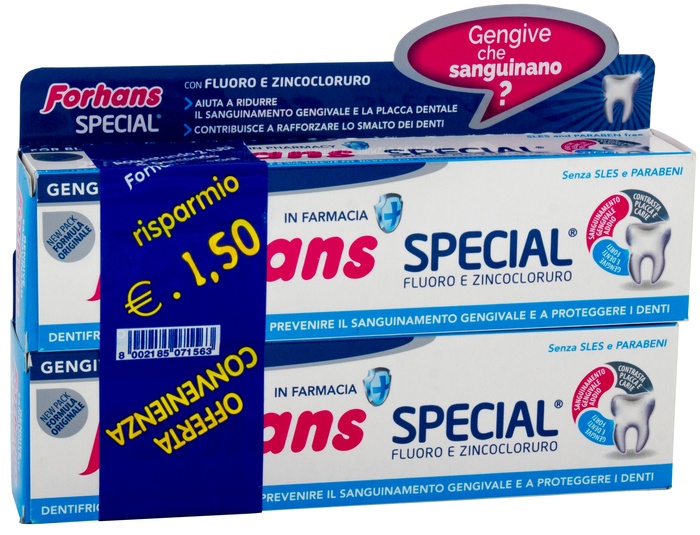 FORHANS SP DENTIF 2X75ML - Farmacia Dott. Pasquale Russo