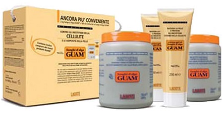 GUAM FANGHI D'ALGA DOPPIA CONVENIENZA CON FANGHI D'ALGA GUAM 2 X 1 KG + CREMA GEL 2 X 250 ML - Farmacia Dott. Pasquale Russo