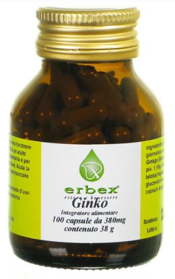 GINKGO BILOBA 100 CAPSULE 380 MG - Farmacia Dott. Pasquale Russo