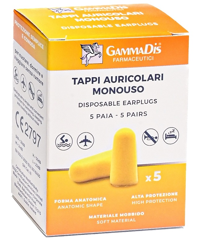 TAPPO AURICOLARE EAR GOMMAPIUMA 10 PEZZI GAMMADIS - Farmacia Dott. Pasquale Russo