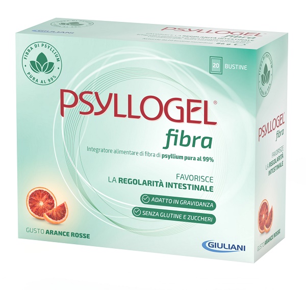 PSYLLOGEL FIBRA ARANCE ROSSE 20 BUSTINE - Farmacia Dott. Pasquale Russo
