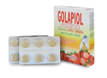 GOLAPIOL JUNIOR LATTE FRAGOLA 24 COMPRESSE - Farmacia Dott. Pasquale Russo