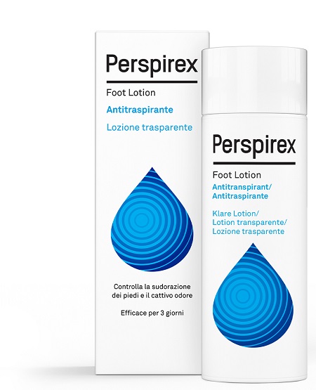 PERSPIREX FOOT LOTION ANTITRASPIRANTE LOZIONE TRASPARENTE SUDORAZIONE E CATTIVO ODORE PIEDI 100 ML - Farmacia Dott. Pasquale Russo