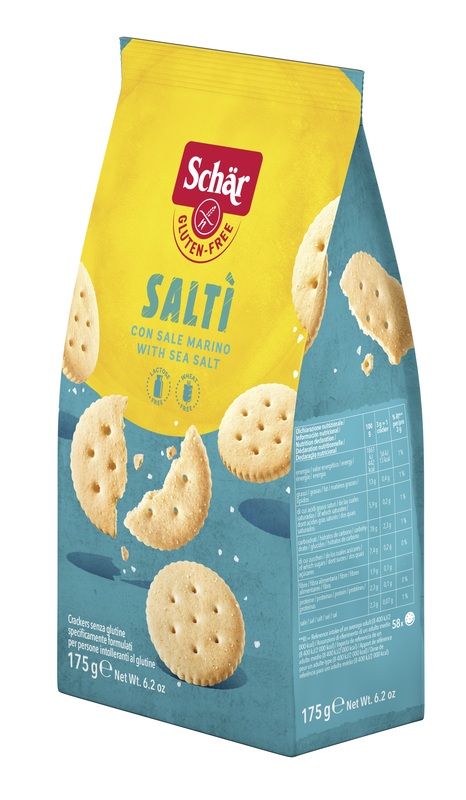 SCHAR SALTI' CRACKER CON SALE MARINO SENZA LATTOSIO 175 G - Farmacia Dott. Pasquale Russo