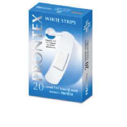 CEROTTO PRONTEX WHITE STRIPS IN TESSUTO NON TESSUTO BIANCO STERILE SCATOLA 20 CEROTTI MEDI - Farmacia Dott. Pasquale Russo