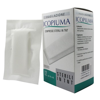 ICOPIUMA GARZA COMPRESSA IN TESSUTO NON TESSUTO ADESIVA 18X40 CM 12 PEZZI - Farmacia Dott. Pasquale Russo