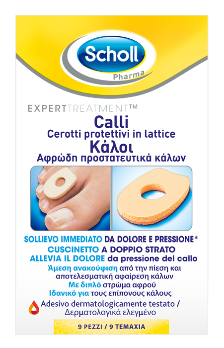 CEROTTO PROTETTIVO PER CALLI SCHOLL IN LATTICE 9 PEZZI - Farmacia Dott. Pasquale Russo