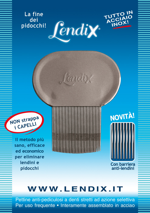 LENDIX PETTINE PREMIUM ANTIPIDOCCHI IN ACCIAIO - Farmacia Dott. Pasquale Russo