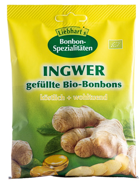 BONBONS ZENZERO BIO 100 G 18 CARAMELLE RIPIENE - Farmacia Dott. Pasquale Russo