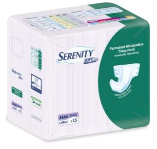 PANNOLONE PER INCONTINENZA A MUTANDINA SERENITY SOFTDRY MAXI LARGE 15 PEZZI - Farmacia Dott. Pasquale Russo