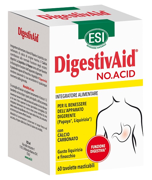 ESI DIGESTIVAID NO ACID 60 TAVOLETTE - Farmacia Dott. Pasquale Russo