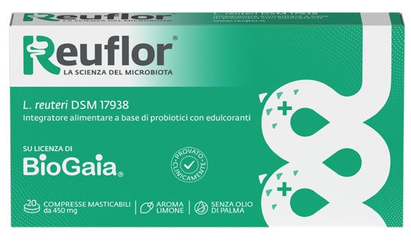 REUFLOR 20 COMPRESSE MASTICABILI AROMA LIMONE - Farmacia Dott. Pasquale Russo