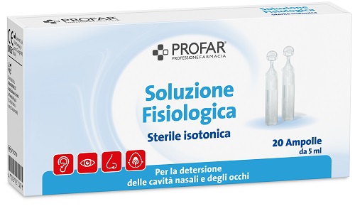 SOLUZIONE FISIOLOGICA STERILE ISOTONICA PROFAR 20 AMPOLLE DA 5 ML - Farmacia Dott. Pasquale Russo