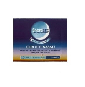 CEROTTO NASALE SNOREEZE GRANDE 10 PEZZI - Farmacia Dott. Pasquale Russo