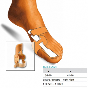 ORIONE OK PED 229 CORRETTORE NOTTURNO ALLUCE VALGO DESTRO BIANCO L 41-46 - Farmacia Dott. Pasquale Russo