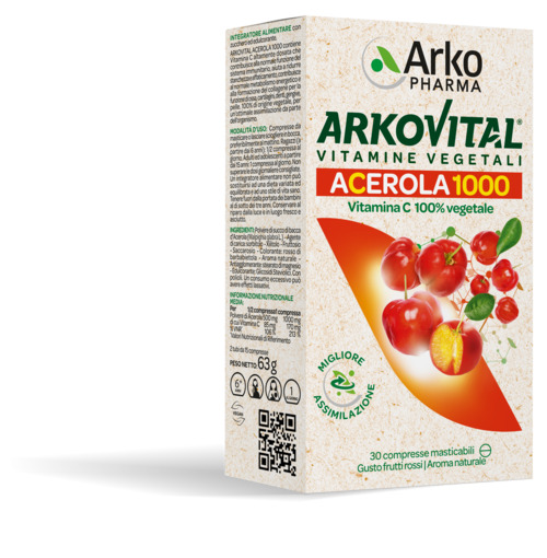 ARKOVITAL ACEROLA 1000 30 COMPRESSE MASTICABILI - Farmacia Dott. Pasquale Russo