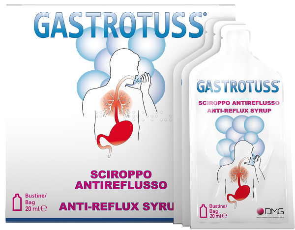 SCIROPPO ANTIREFLUSSO GASTROTUSS 25 BUSTINE MONODOSE 20 ML - Farmacia Dott. Pasquale Russo