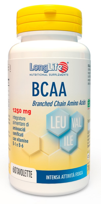 LONGLIFE BCAA 1250 MG 60 TAVOLETTE - Farmacia Dott. Pasquale Russo