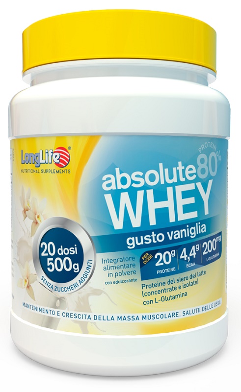 LONGLIFE ABSOLUTE WHEY VANIGLIA 500 G - Farmacia Dott. Pasquale Russo
