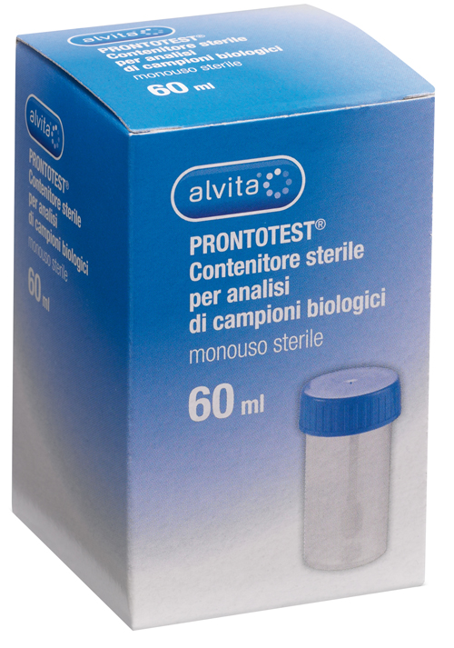 CONTENITORE ALVITA PRONTOTEST PER ANALISI DI CAMPIONI BIOLOGICI 60ML - Farmacia Dott. Pasquale Russo