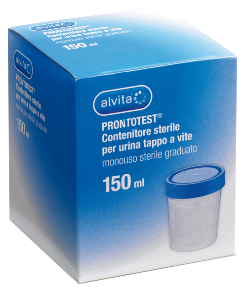 CONTENITORE PER URINA ALVITA PRONTOTEST GRADUATO CON TAPPO A VITE - Farmacia Dott. Pasquale Russo