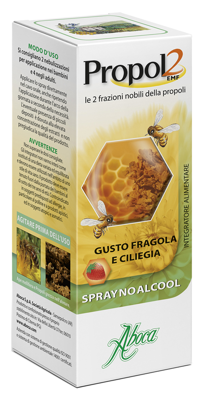 PROPOL2 EMF SPRAY NO ALCOOL FRAGOLA E CILIEGIA 30 ML - Farmacia Dott. Pasquale Russo