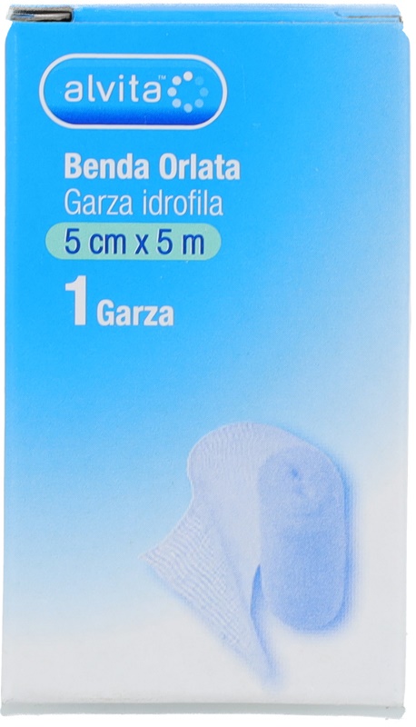 BENDA ORLATA GARZA IDROFILA ALVITA 5X500CM - Farmacia Dott. Pasquale Russo