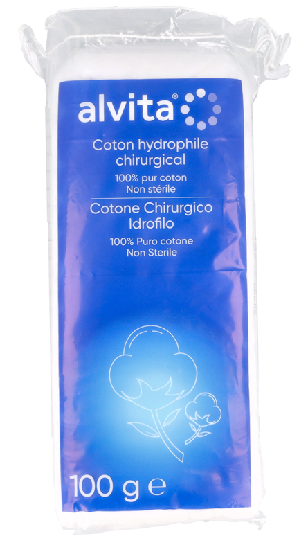 COTONE CHIRURGICO IDROFILO ALVITA 100% PURO COTONE 100 G - Farmacia Dott. Pasquale Russo