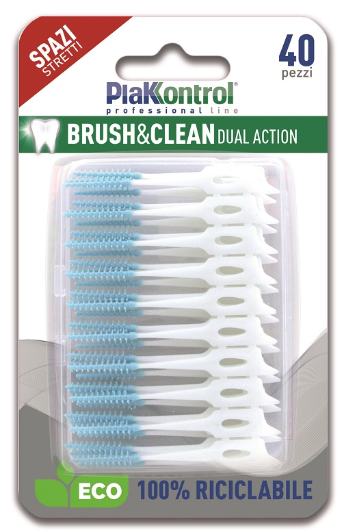 PLAKKONTROL BRUSH & CLEAN SCOVOLINI SPAZI STRETTI 40 PEZZI - Farmacia Dott. Pasquale Russo