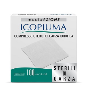 ICOPIUMA GARZA COMPRESSA IDROFILA 10X10CM 100 PEZZI - Farmacia Dott. Pasquale Russo