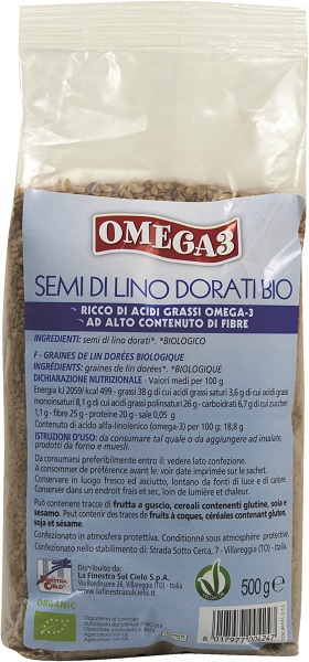 LA FINESTRA SUL CIELO SEMI DI LINO DORATI 500 G - Farmacia Dott. Pasquale Russo