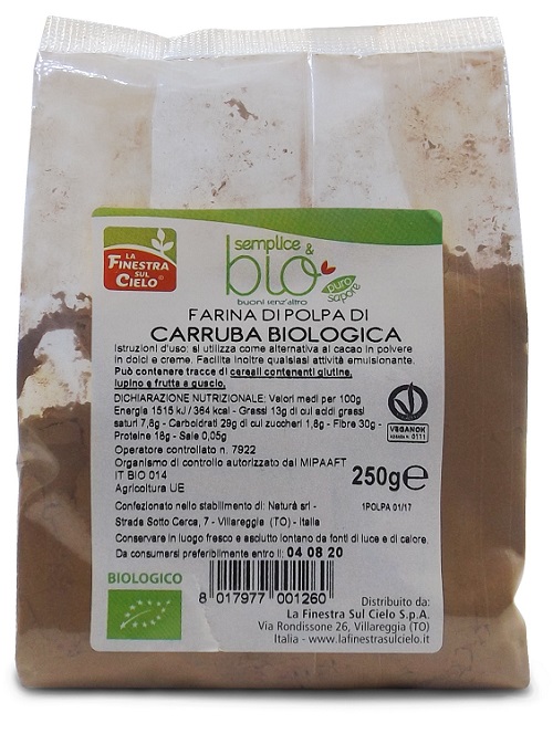 POLPA DI CARRUBA FARINA BIO 250 G - Farmacia Dott. Pasquale Russo