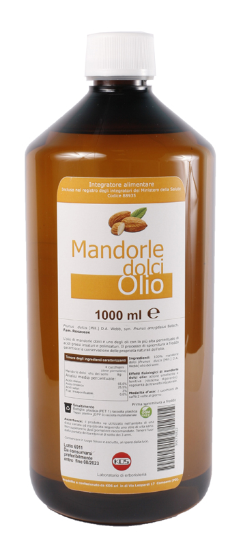 MANDORLE DOLCI OLIO 1000 ML - Farmacia Dott. Pasquale Russo