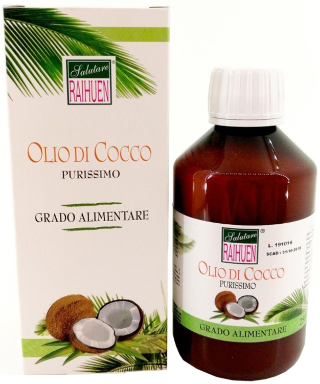 RAIHUEN OLIO COCCO GRADO ALIMENTARE 250 ML - Farmacia Dott. Pasquale Russo