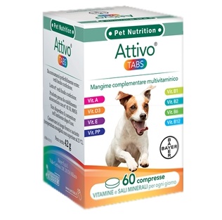 ATTIVO TABS ASTUCCIO DA 60 COMPRESSE ALTAMENTE APPETIBILI - Farmacia Dott. Pasquale Russo